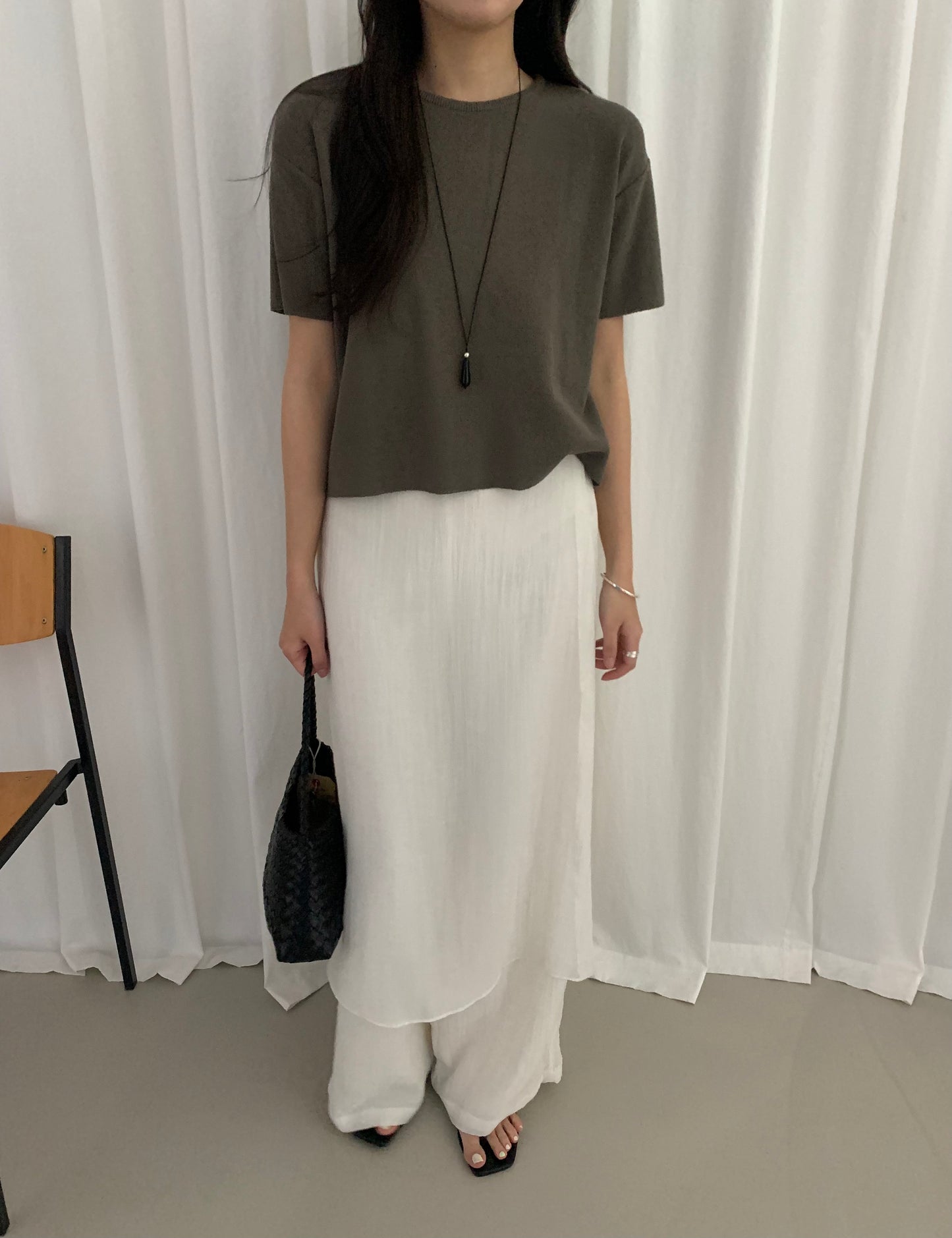 wrap wide pants / 3color