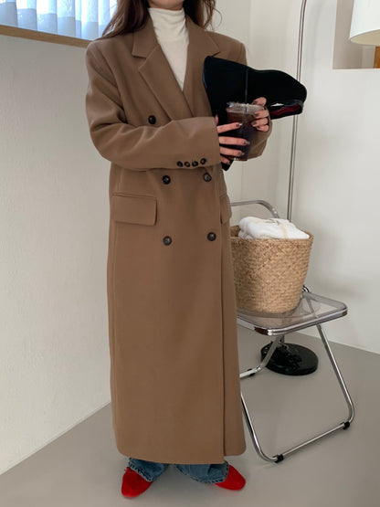 【即納】double bottun over chester coat / brown