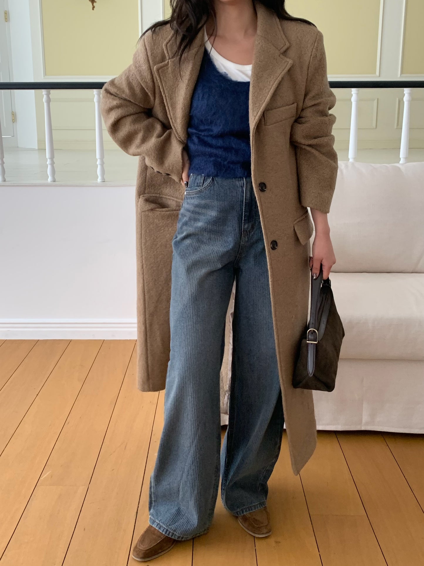 【予約】◆送料無料◆teddy long coat  / camel