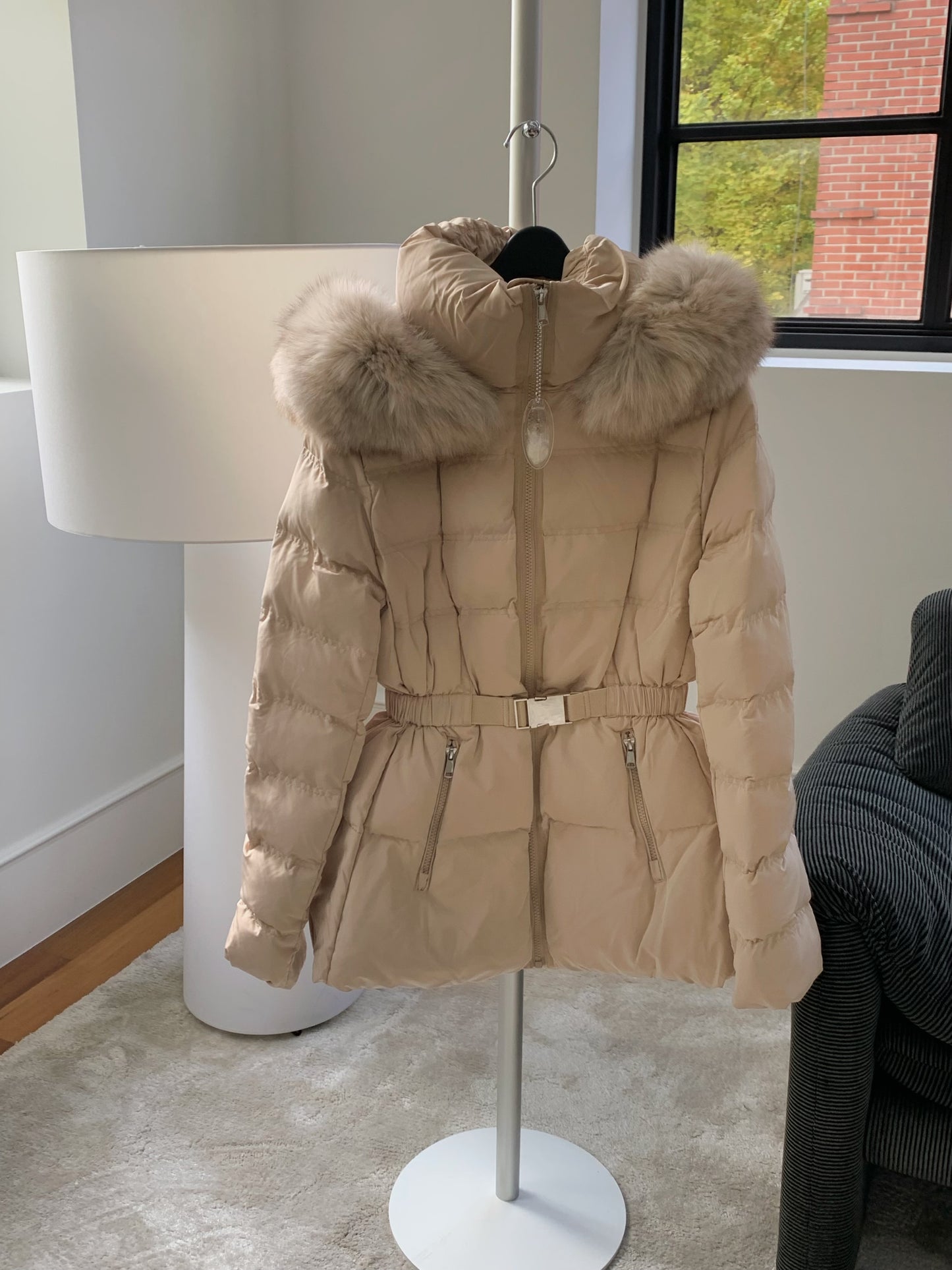 【予約】◆送料無料◆side pocket short down jacket / beige