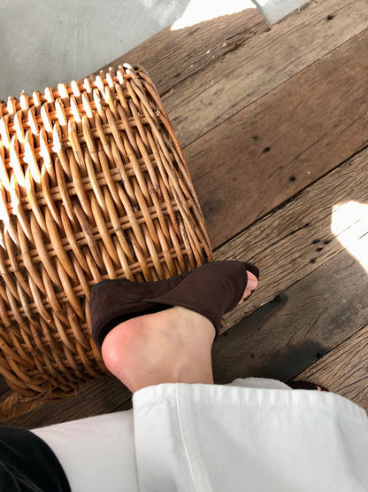 【送料無料】suede wedge heel sandals  / 2color