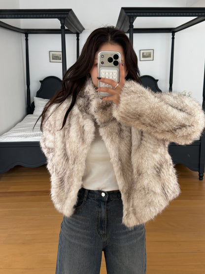 【予約】ombre fake fur jacket