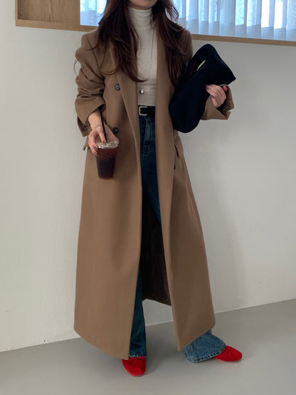 【即納】double bottun over chester coat / brown