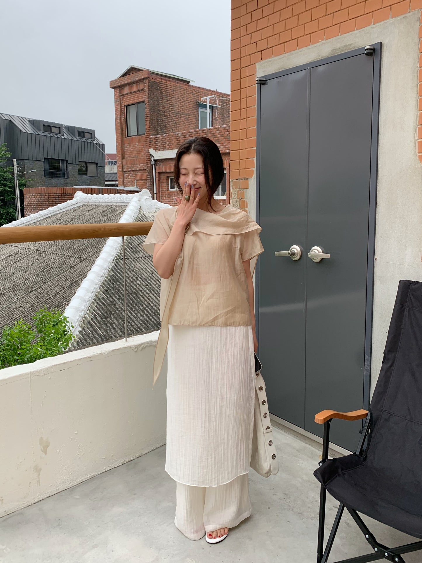 wrap wide pants / 3color