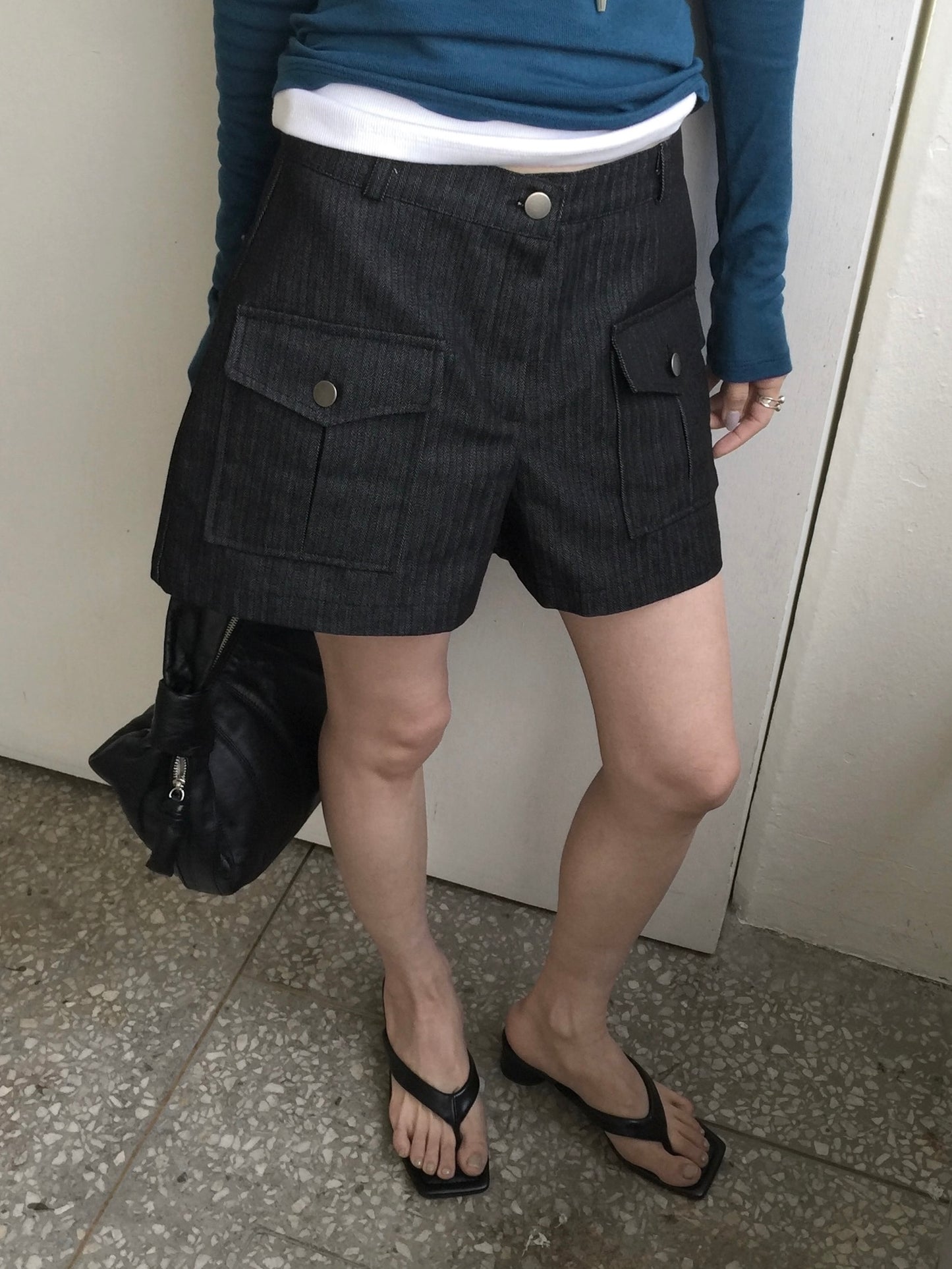 double pocket short pants