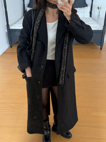 【予約】◆送料無料◆teddy long coat  / black