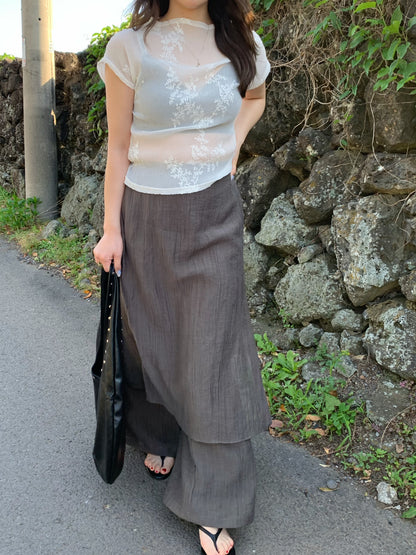 wrap wide pants / 3color