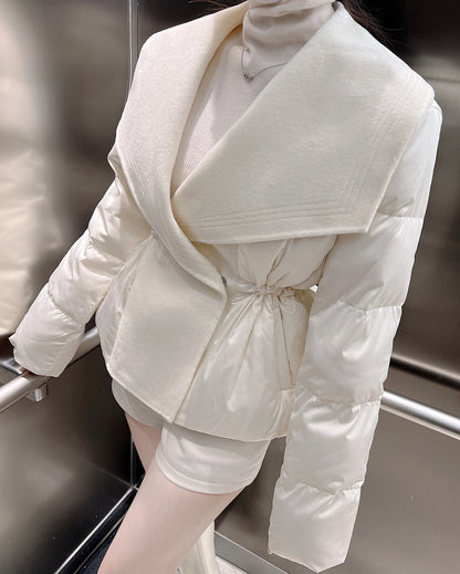 【予約】shawl collar light down / ivory