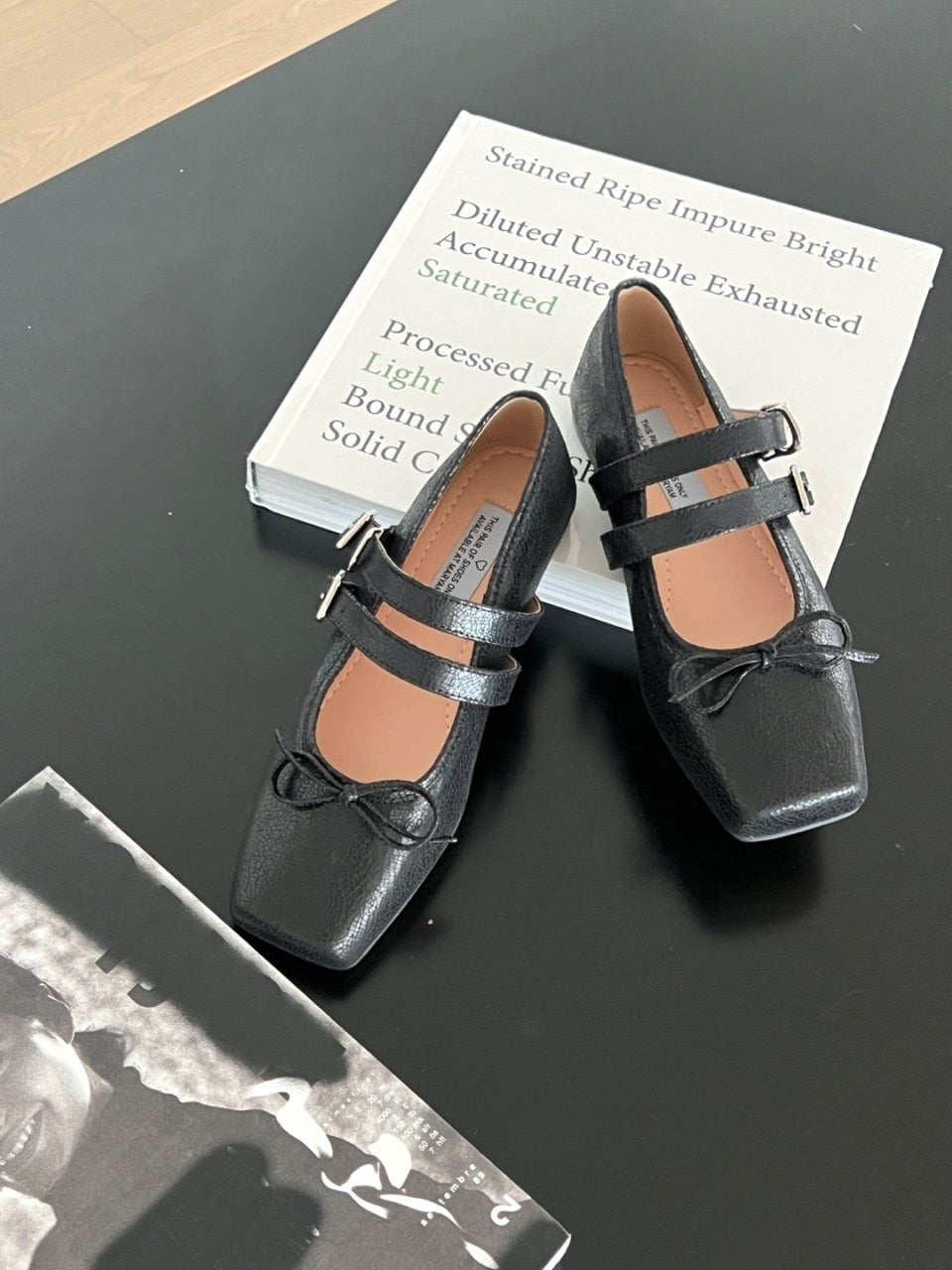 【送料無料】double belt ballerina shoes / 2color