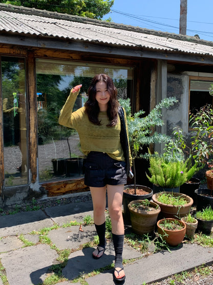 double pocket short pants