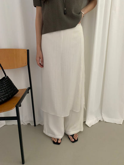 wrap wide pants / 3color