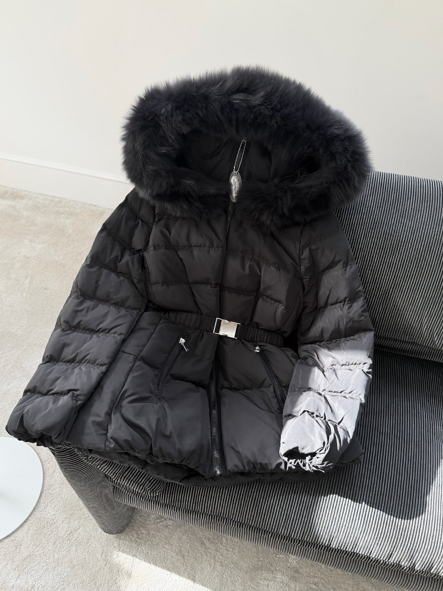 【予約】◆送料無料◆side pocket short down jacket / black