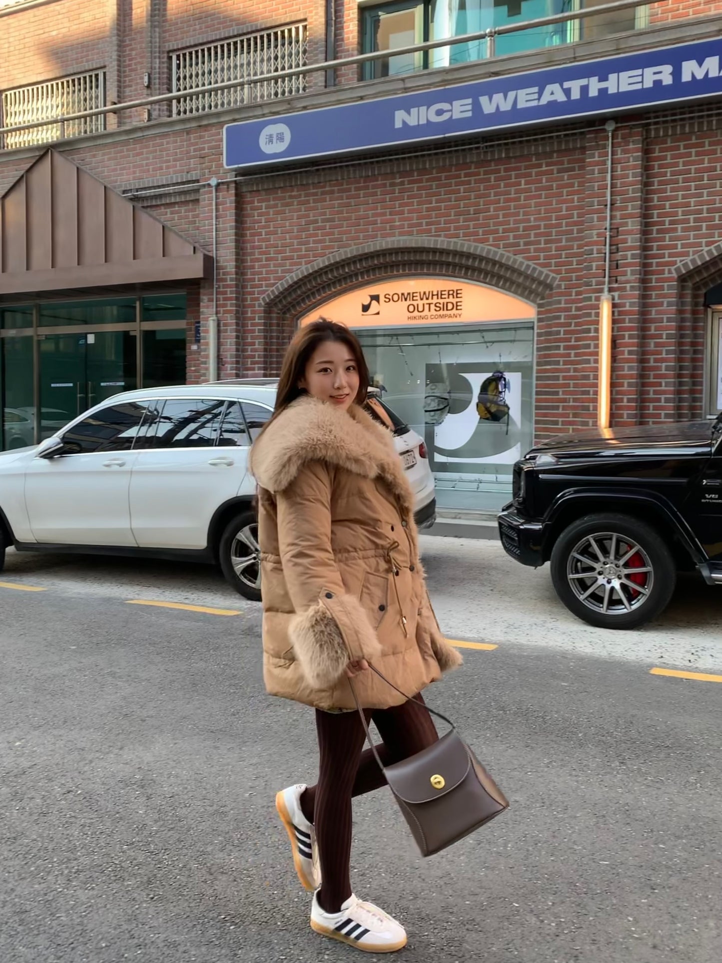 【即納】◆送料無料◆ double button middle fur down