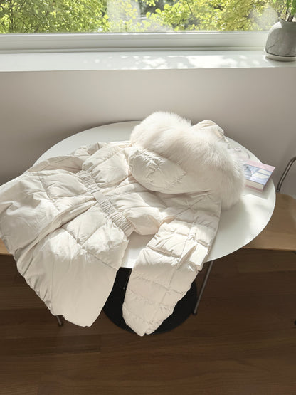 【予約】◆送料無料◆side pocket short down jacket / ivory