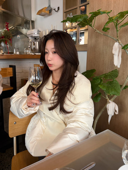 【予約】shawl collar light down / ivory