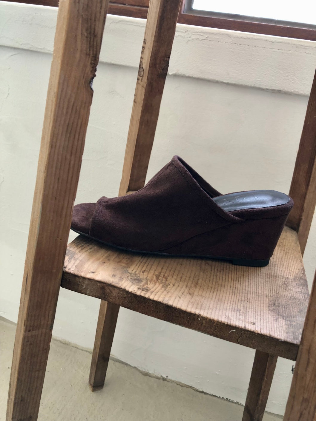 【送料無料】suede wedge heel sandals  / 2color