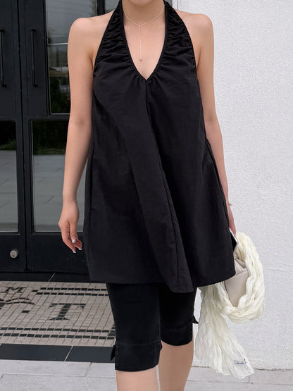 Vneck back open ops / 2color