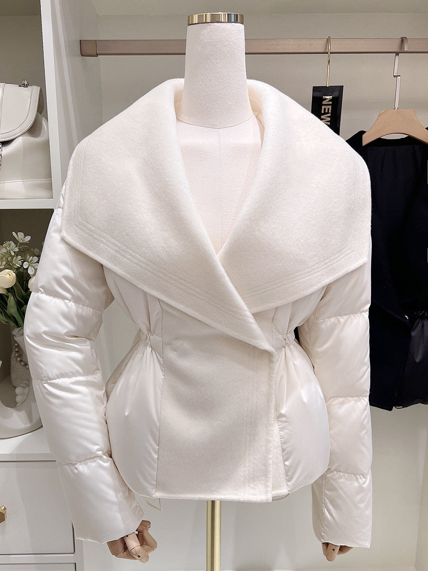 【予約】shawl collar light down / ivory