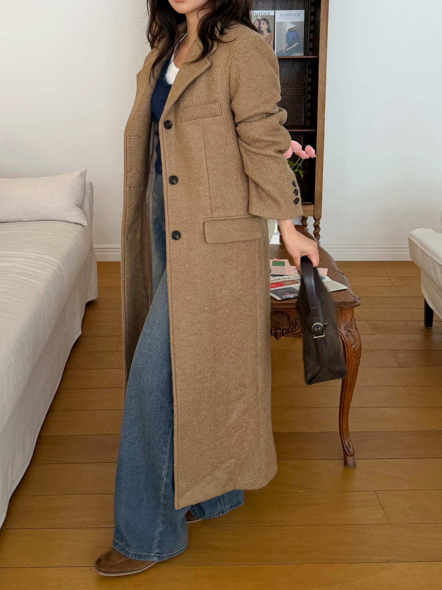 【予約】◆送料無料◆teddy long coat  / camel