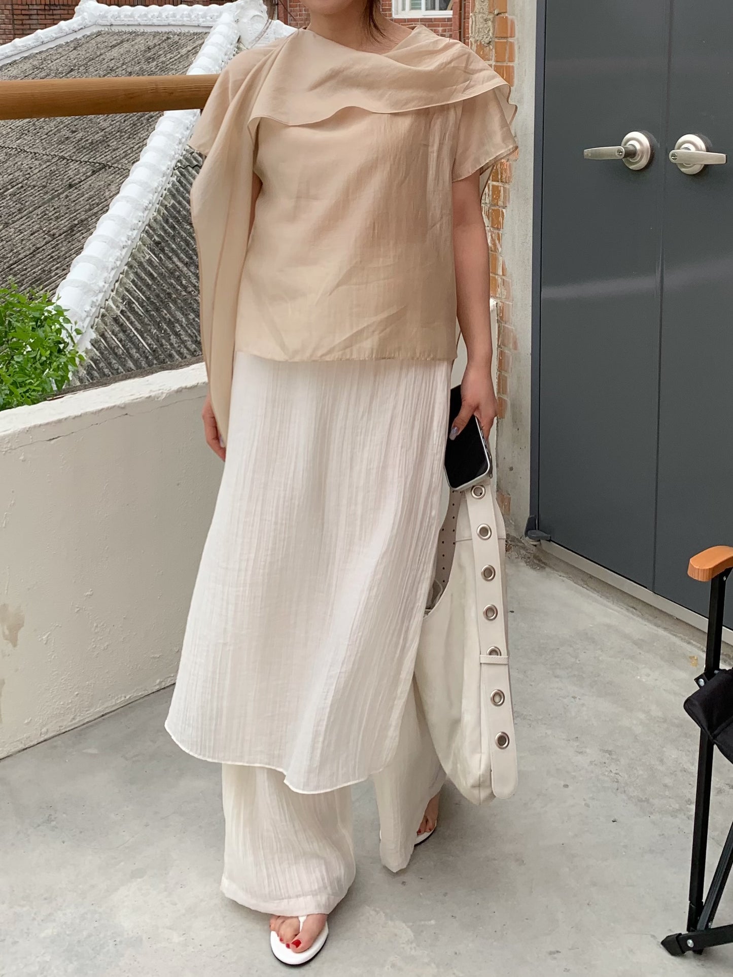wrap wide pants / 3color