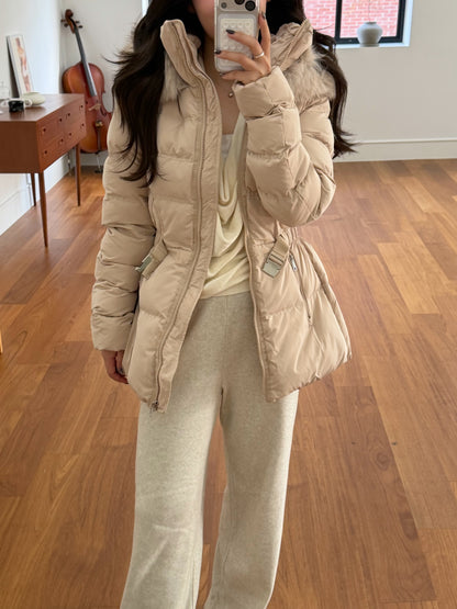 【予約】◆送料無料◆side pocket short down jacket / beige