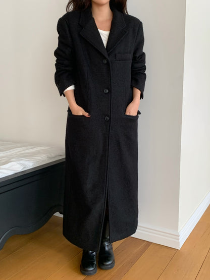 【予約】◆送料無料◆teddy long coat  / black