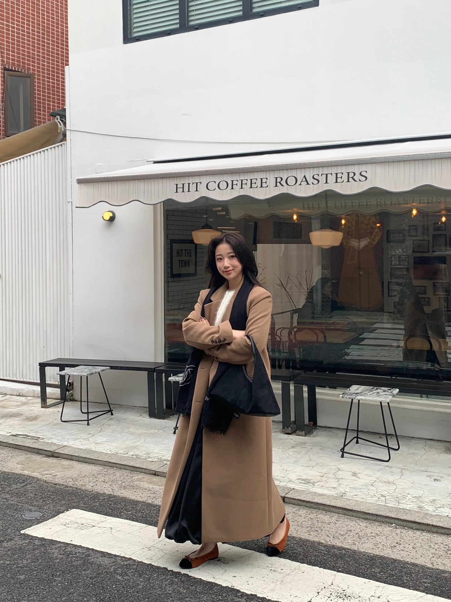 【即納】double bottun over chester coat / brown