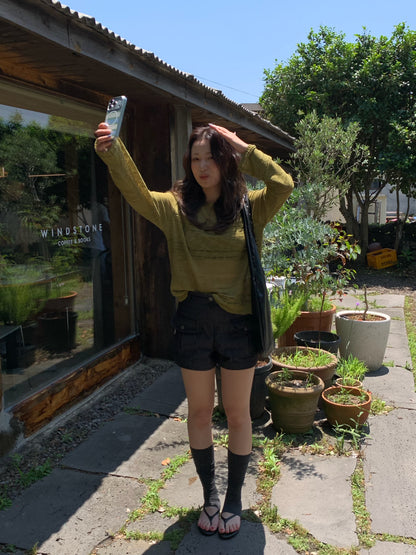double pocket short pants