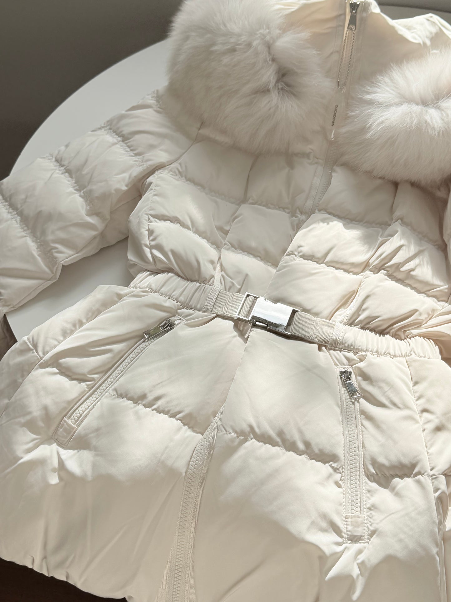 【予約】◆送料無料◆side pocket short down jacket / ivory