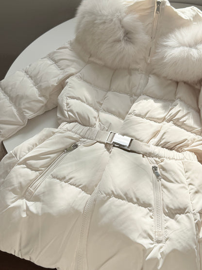 【予約】◆送料無料◆side pocket short down jacket / ivory