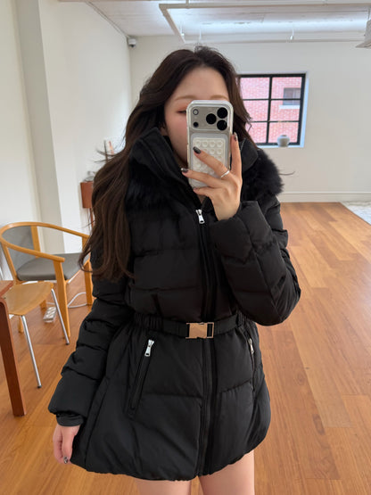 【予約】◆送料無料◆side pocket short down jacket / black