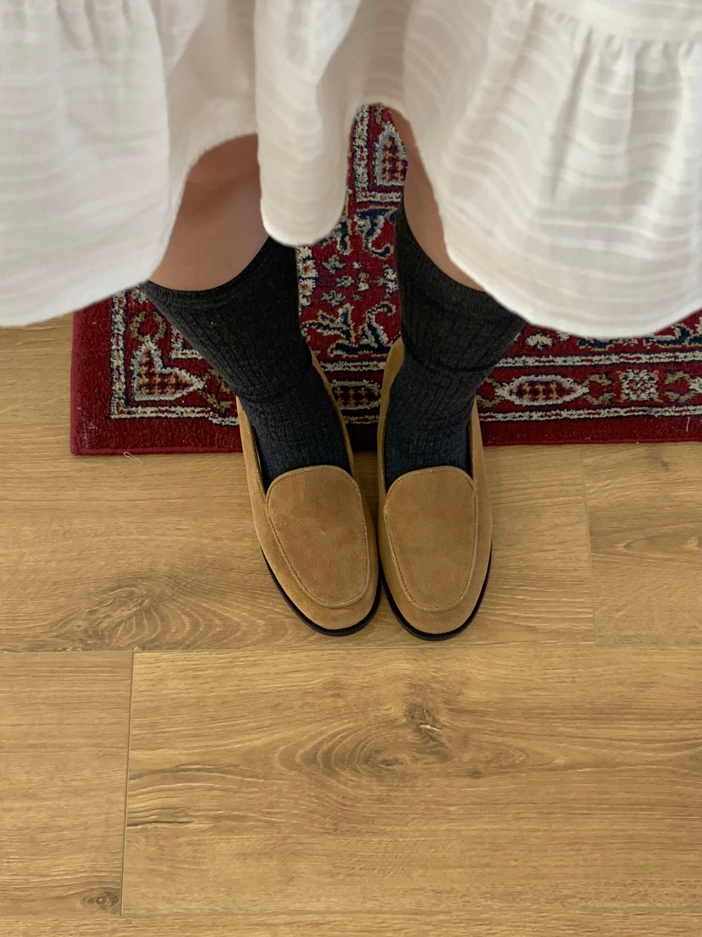 【送料無料】real suede round loafer (本革)