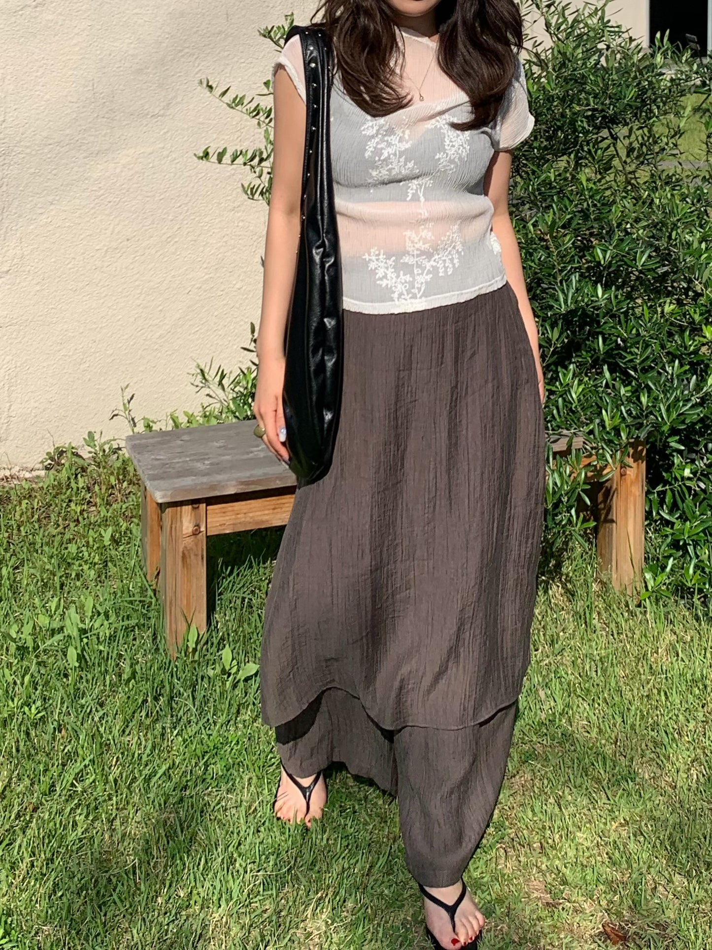 wrap wide pants / 3color