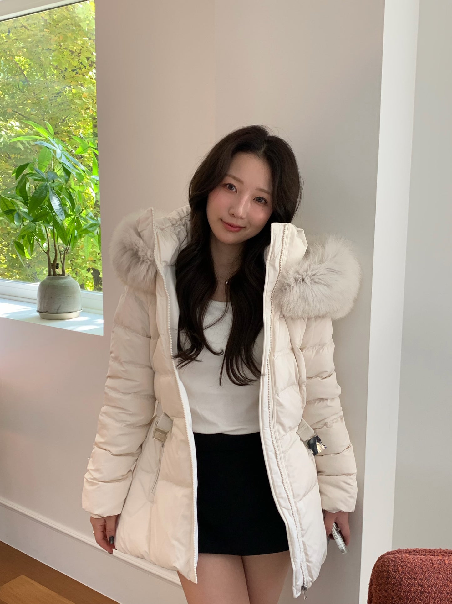 【予約】◆送料無料◆side pocket short down jacket / ivory