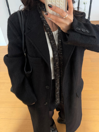 【予約】◆送料無料◆teddy long coat  / black