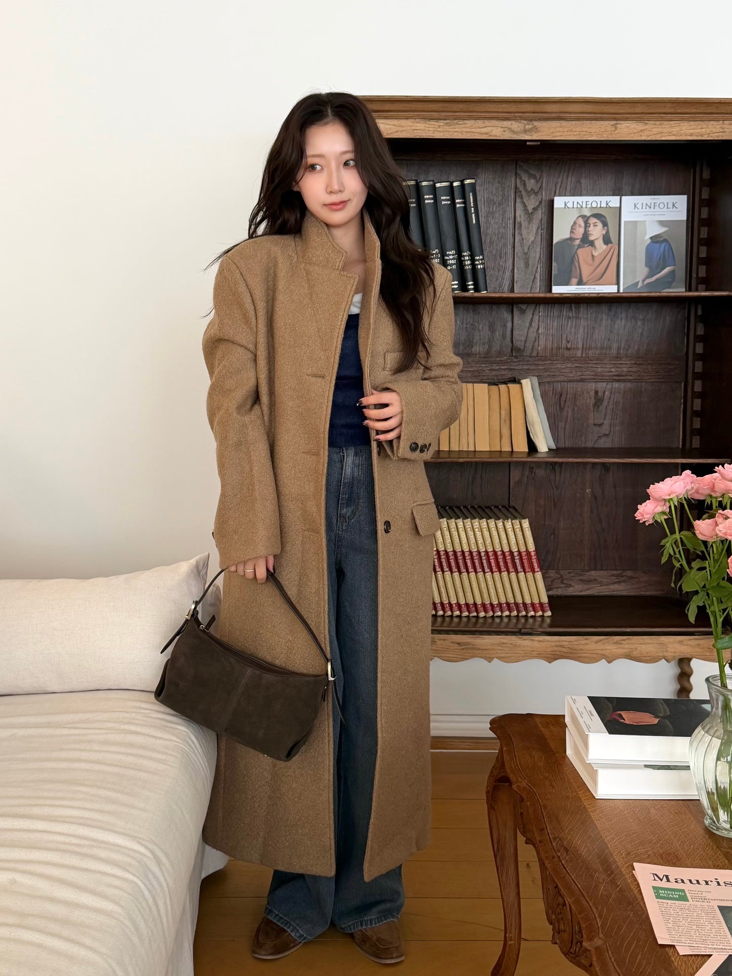 【予約】◆送料無料◆teddy long coat  / camel