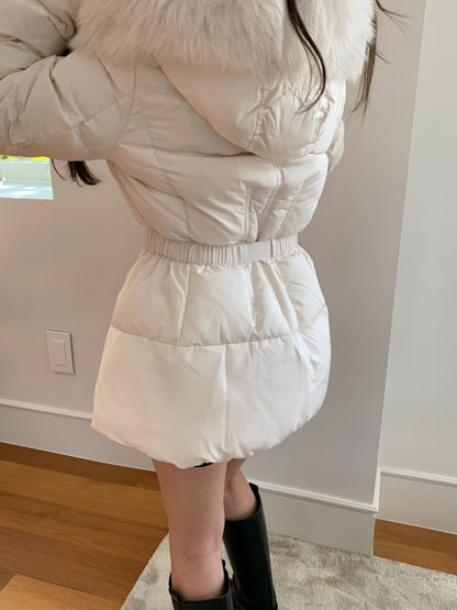 【予約】◆送料無料◆side pocket short down jacket / ivory