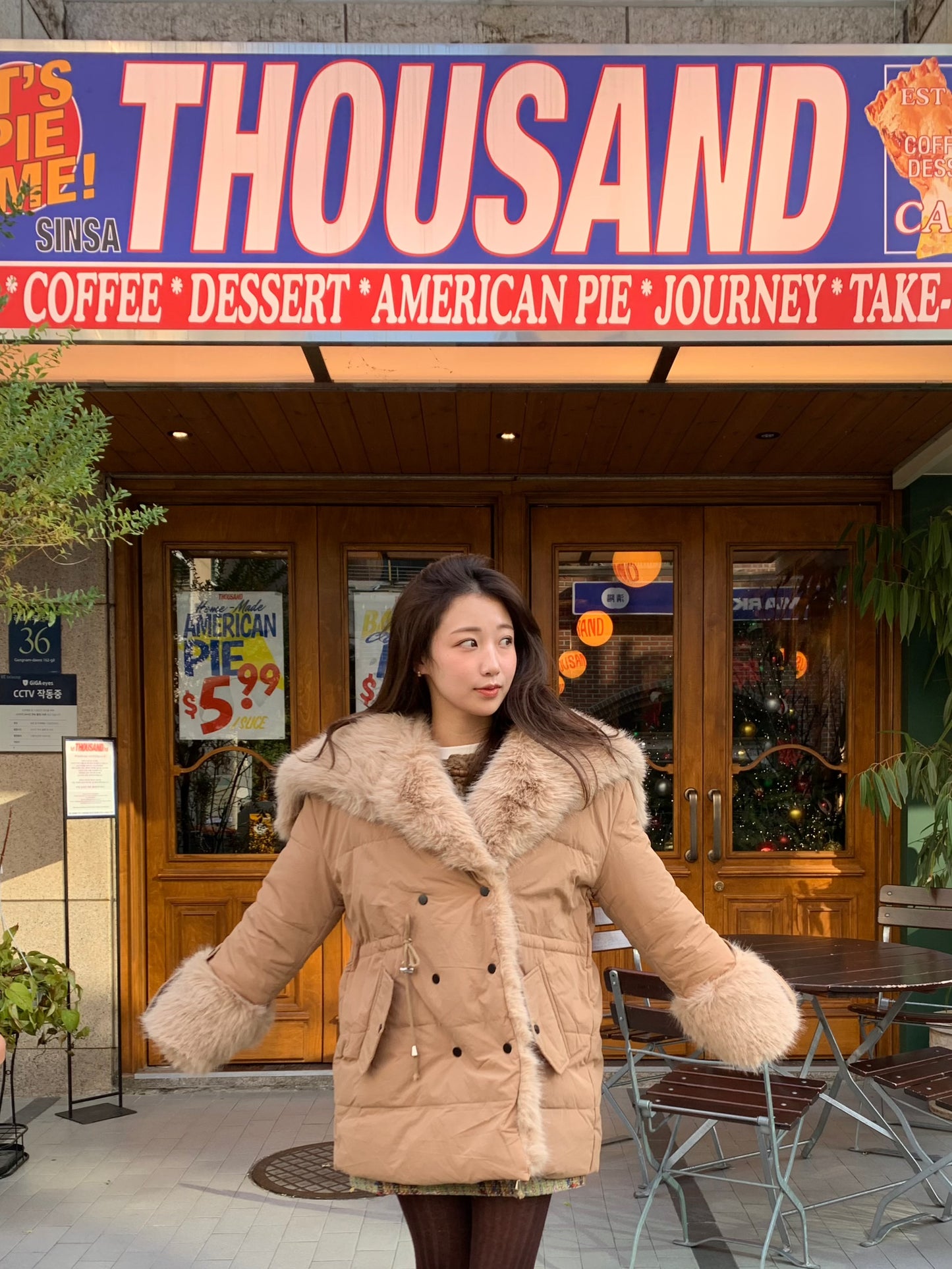 【即納】◆送料無料◆ double button middle fur down