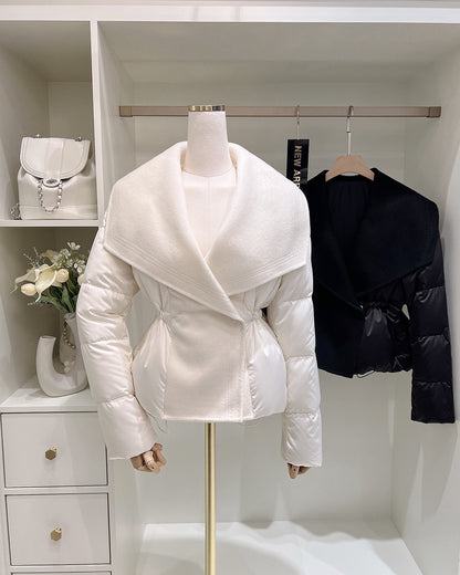 【予約】shawl collar light down / ivory