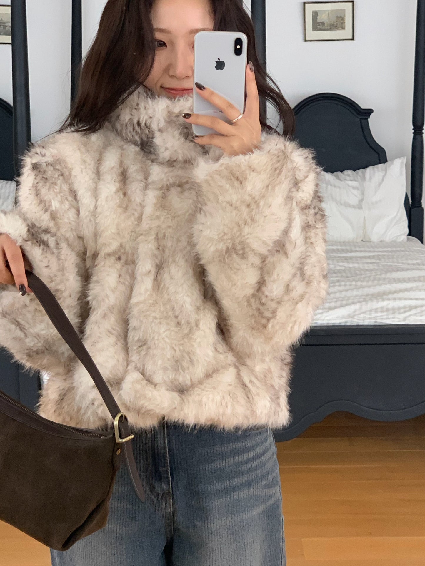 【予約】ombre fake fur jacket