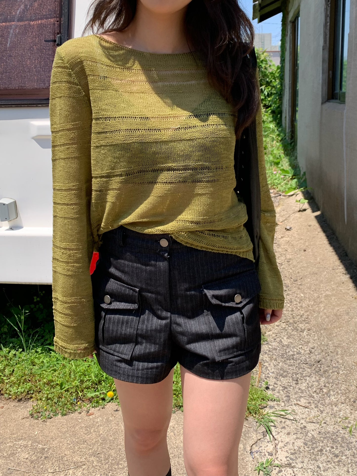 double pocket short pants