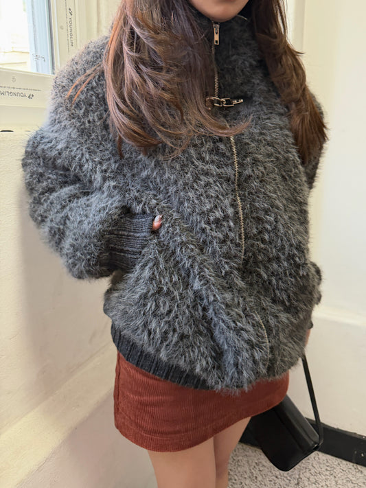 【予約】mix fur hood jumper