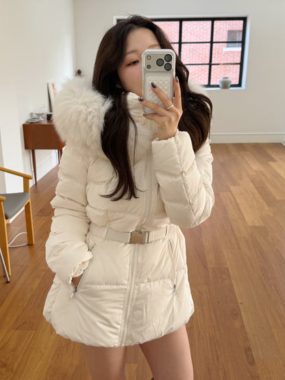 【予約】◆送料無料◆side pocket short down jacket / ivory