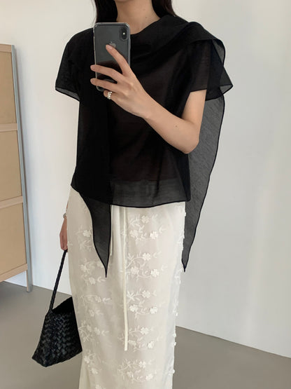 scarf blouse / 2color