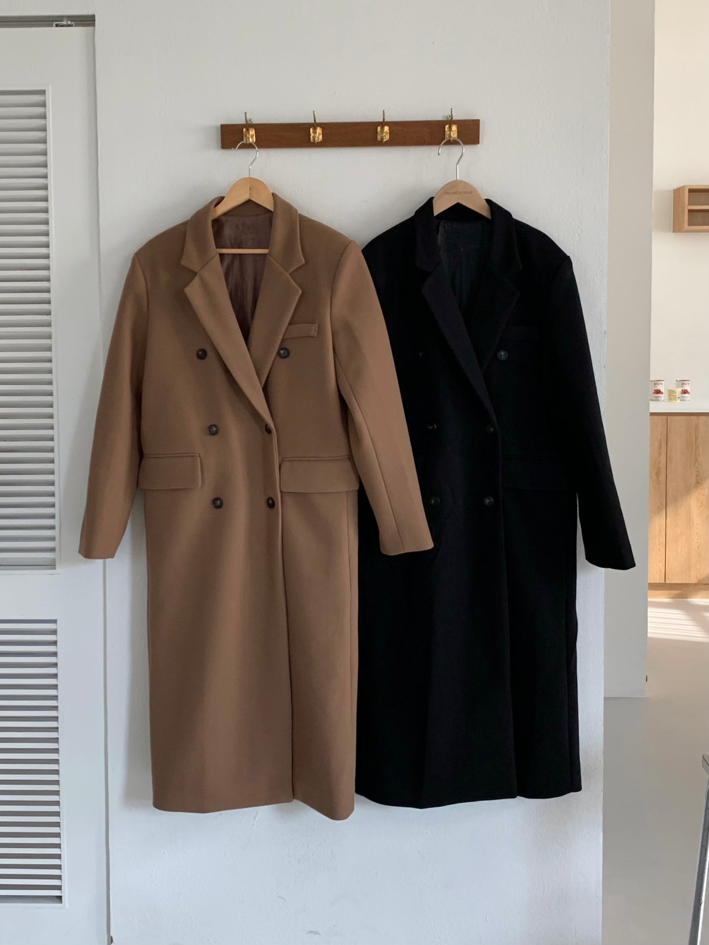 【即納】double bottun over chester coat / brown