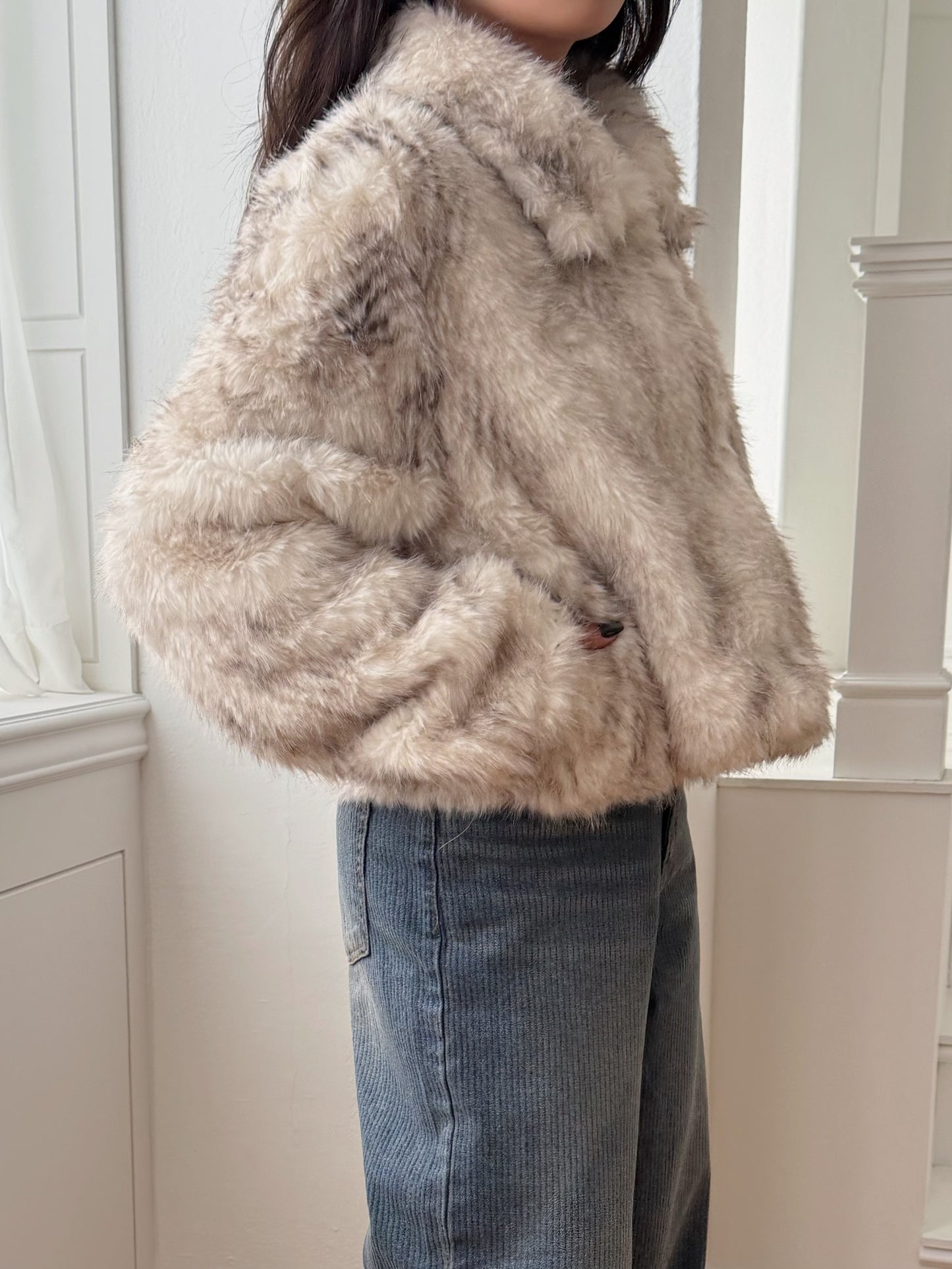 【予約】ombre fake fur jacket