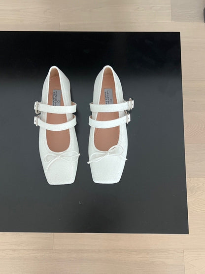 【送料無料】double belt ballerina shoes / 2color