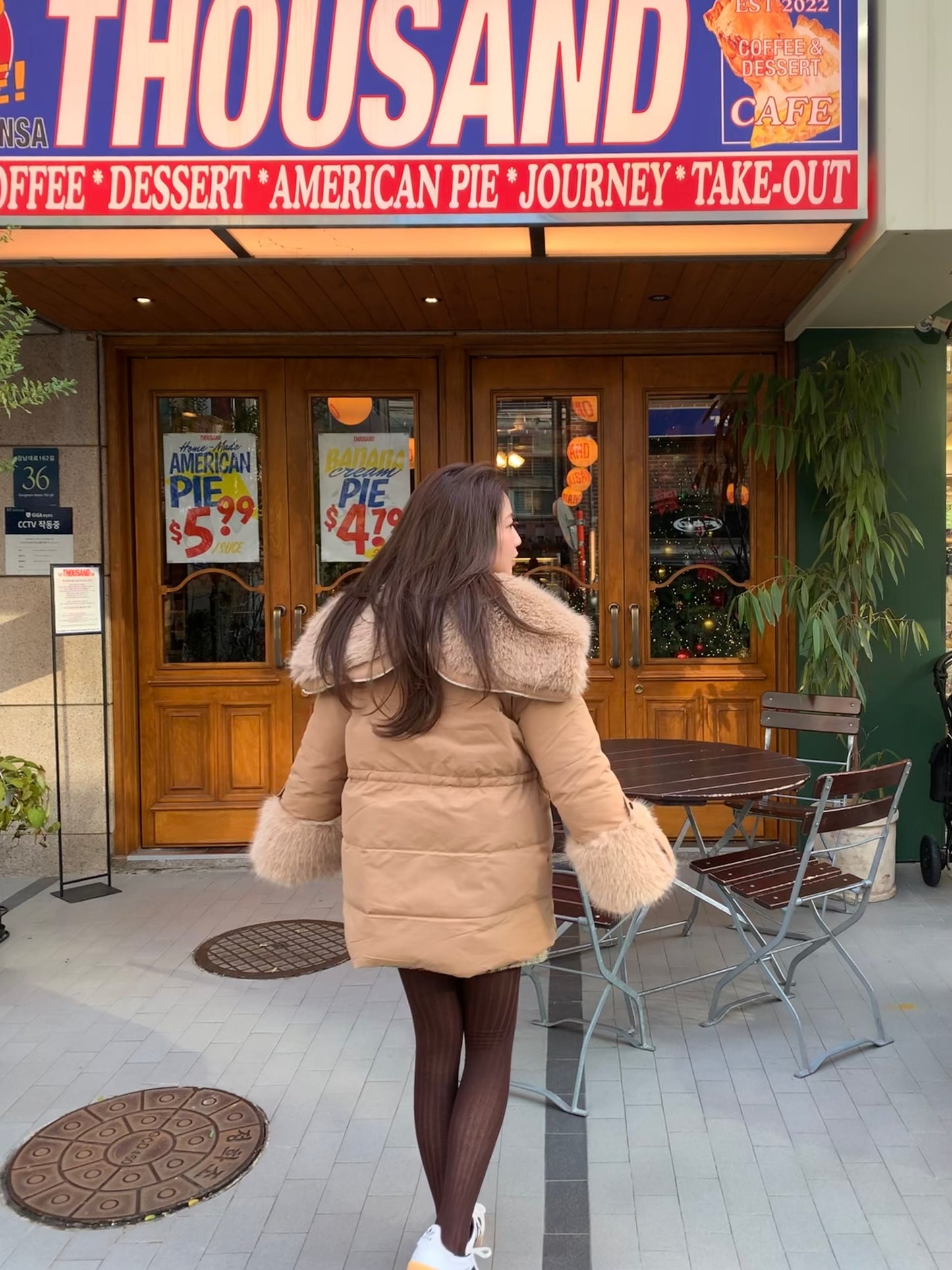 【即納】◆送料無料◆ double button middle fur down