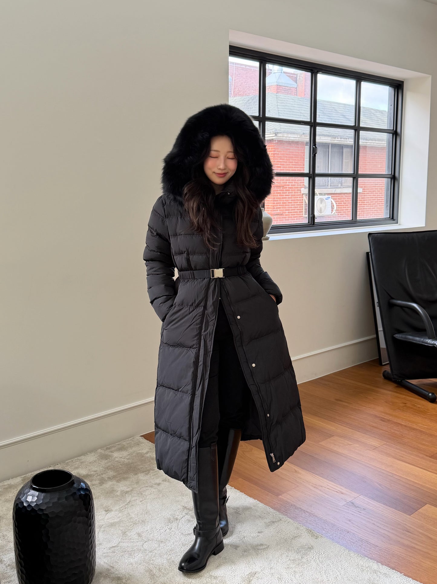 【予約】◆送料無料◆snow dust long pedding / black