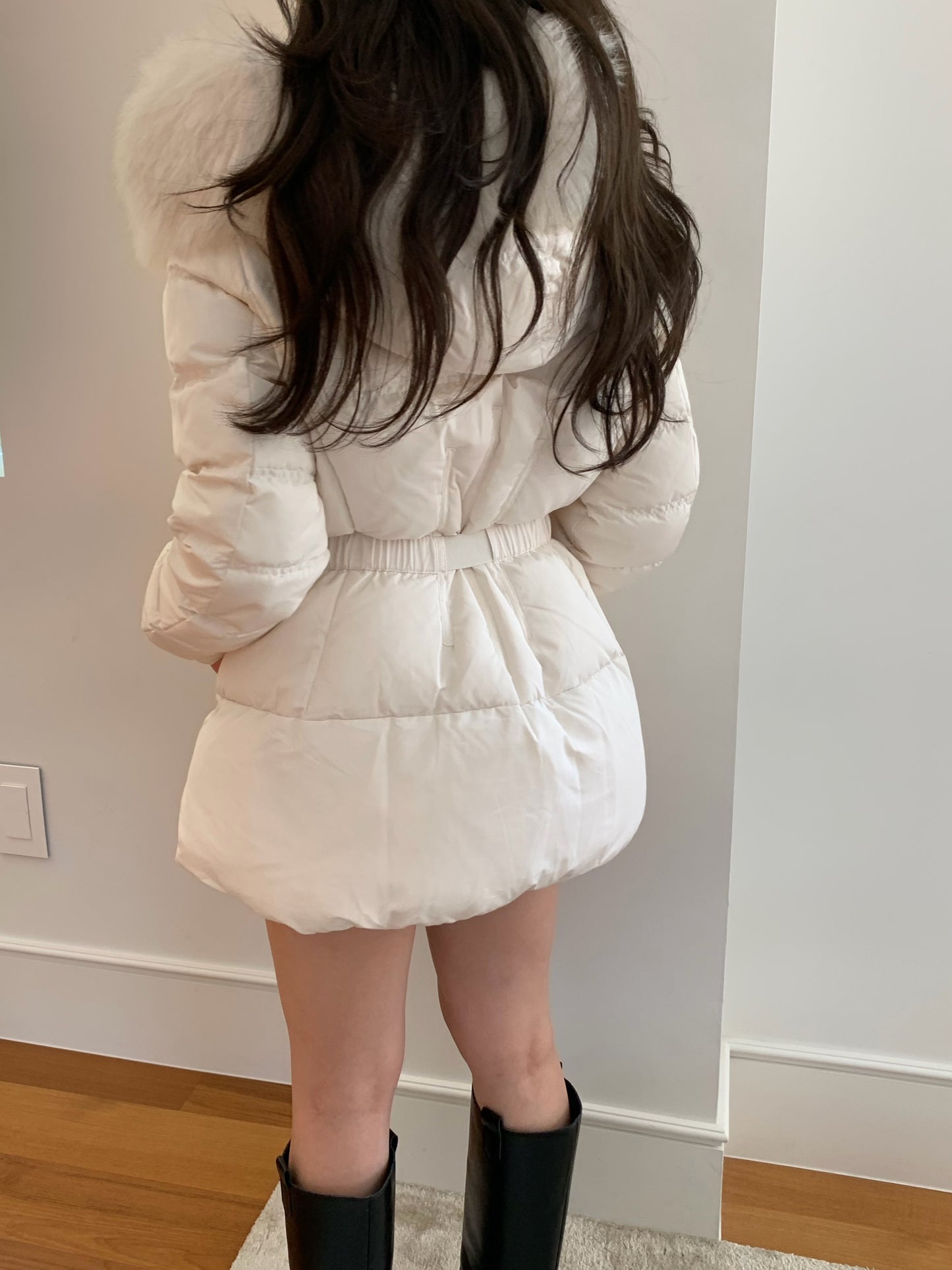 【予約】◆送料無料◆side pocket short down jacket / ivory